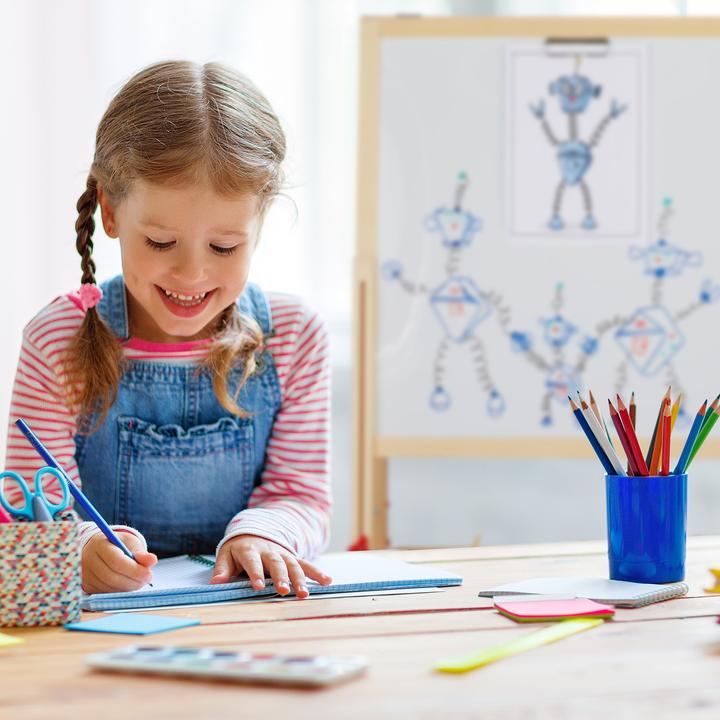 Actual product image Relaxdays Kids' Easel with board