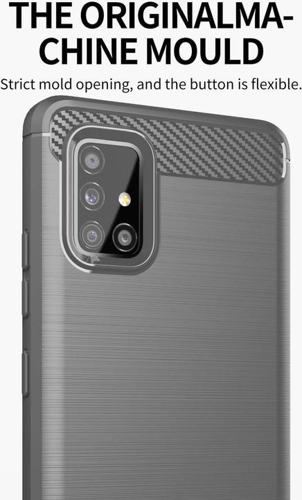Produktbild Cadorabo TPU Ultra Slim carbon edelstahl Kombi Cover (Samsung Galaxy M40s)