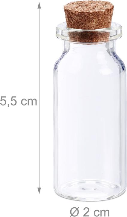 Productafbeelding Relaxdays Mini glazen flesjes (60 Pcs., 0.01 l)