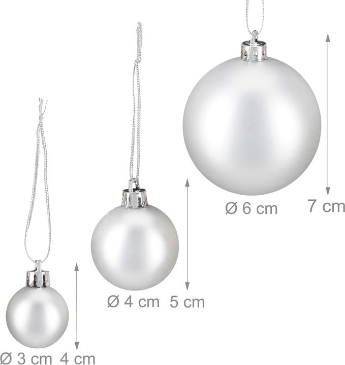 Produktbild Relaxdays Weihnachtskugeln (100 -teilig)