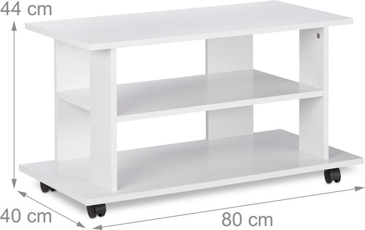Actual product image Relaxdays Mobile TV Stand (80 x 40 x 45 cm)