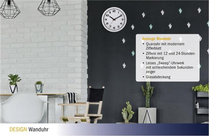 Produktbild TFA Wanduhr mit Sweep (30.50 cm)