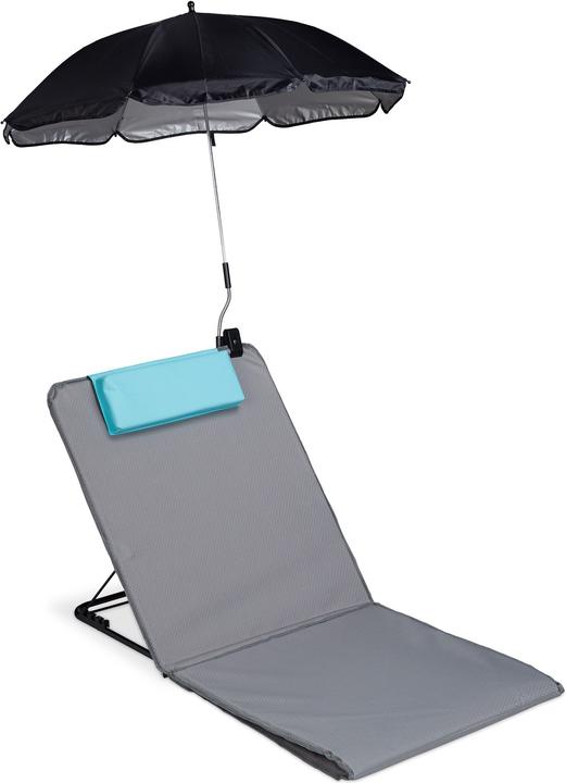 Image du produit Relaxdays Matelas de plage avec parasol (170 cm)