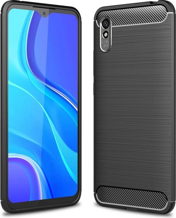 Screenguard Xiaomi Redmi 9A Hülle Carbon Brushed Soft TPU (Xiaomi Redmi 9A)