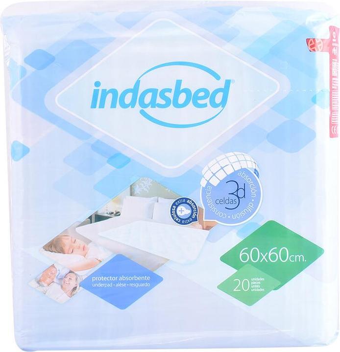 Actual product image Indasec Indasbed Absorbent Bed Pads 60 x 60 cm 20 pieces