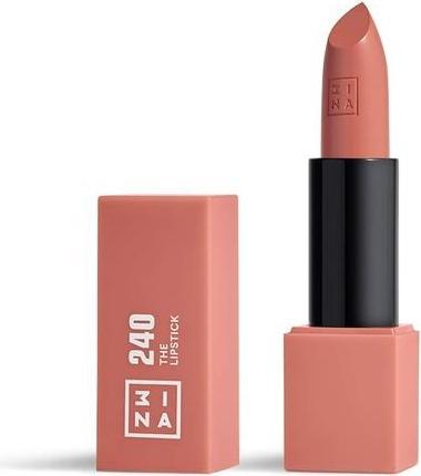 Immagine prodotto 3INA MAKEUP The Lipstick 240 Rosa Medio Nudo con Vitamina E e Burro di Karitè - Vegan e Cruelty Fre (Rosa nudo medio opaco)