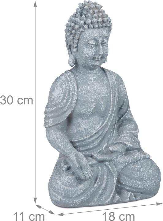 Image du produit Relaxdays Figurine de Bouddha assis, 30 cm
