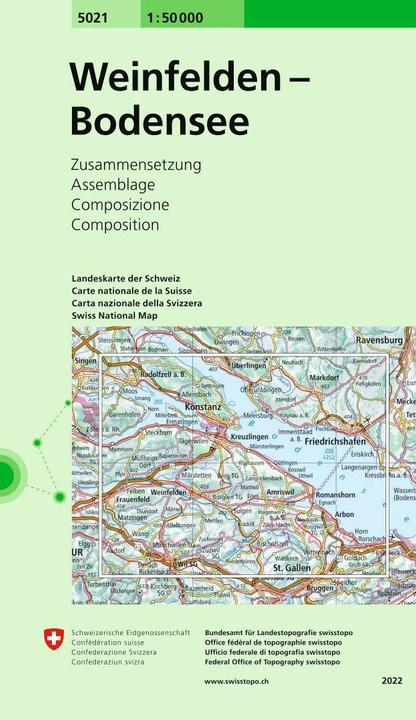 Produktbild Landkarte 5021 Weinfelden-Bodensee 1:50'000