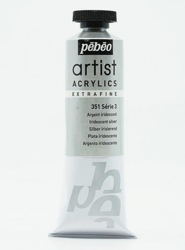 Actual product image Pebeo Artist Acrylics extrafine (Silver Iridescent, 37 ml)