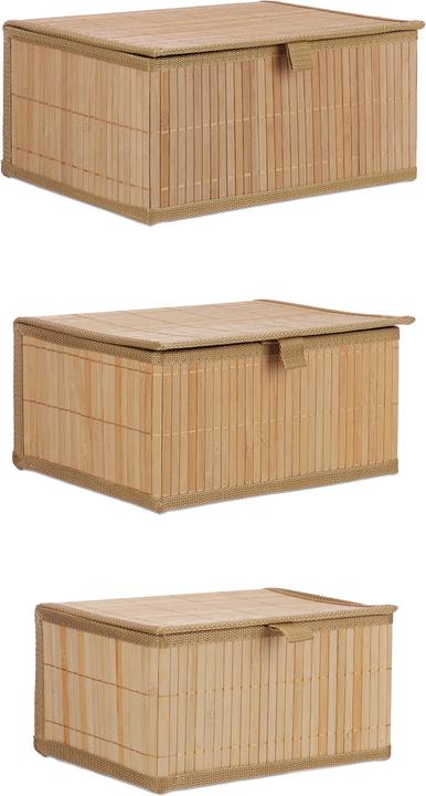 Produktbild Relaxdays Aufbewahrungskorb (3 x, 33 x 25.5 x 15 cm)