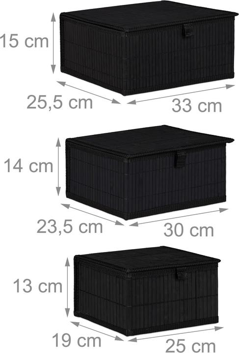 Actual product image Relaxdays Set of 3 Storage Baskets (3 x, 33 x 25.5 x 15 cm)