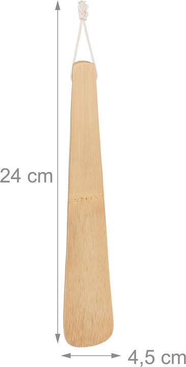 Actual product image Relaxdays Bamboo Shoehorn