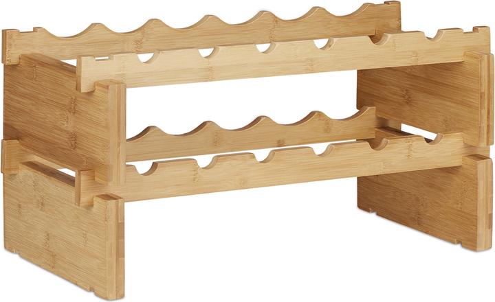Actual product image Relaxdays Stacking Wine Rack (60 x 28.5 x 30 cm, 12 Fl.)
