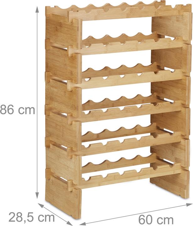 Immagine prodotto Relaxdays Weinregal (60 x 28,5 x 86 cm, 36 Fl.)