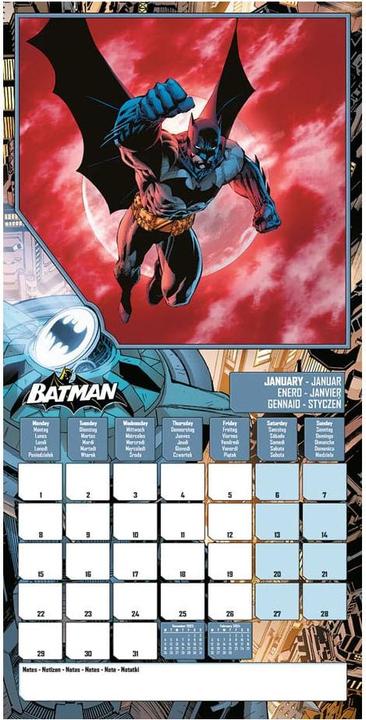 Actual product image Pyramid DC Comics Calendar 2024 Batman (30 x 30 cm, Spanish, French, German, English)