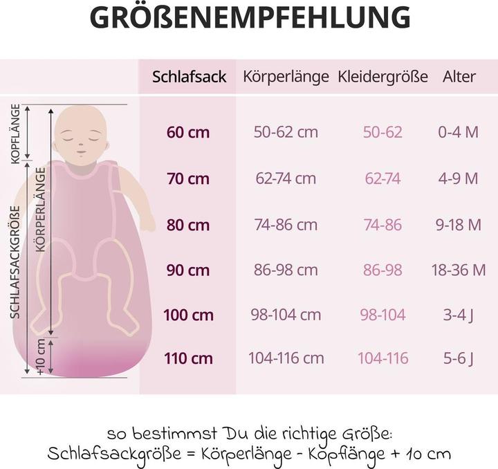 Actual product image Makian Schlafsäcke Musselin-Schlafsack - Puder - Gr. 60 cm (70 cm, 1.0 TOG)