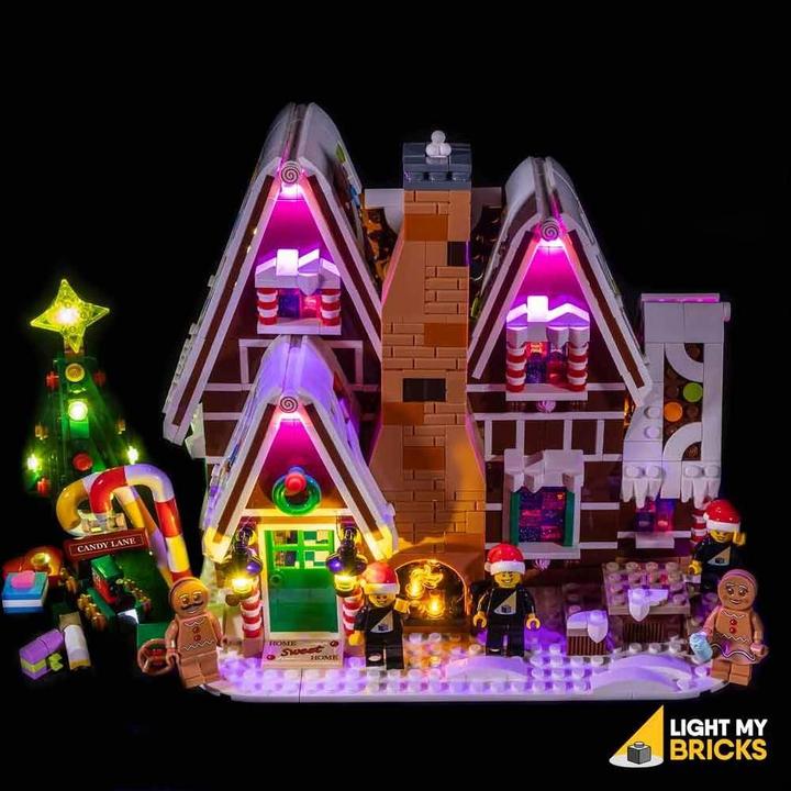 Light my bricks LED light set for LEGO gingerbread house