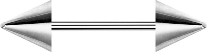 Immagine prodotto Star Piercing Micro bilanciere argento con due coni (Acciaio chirurgico 316L)