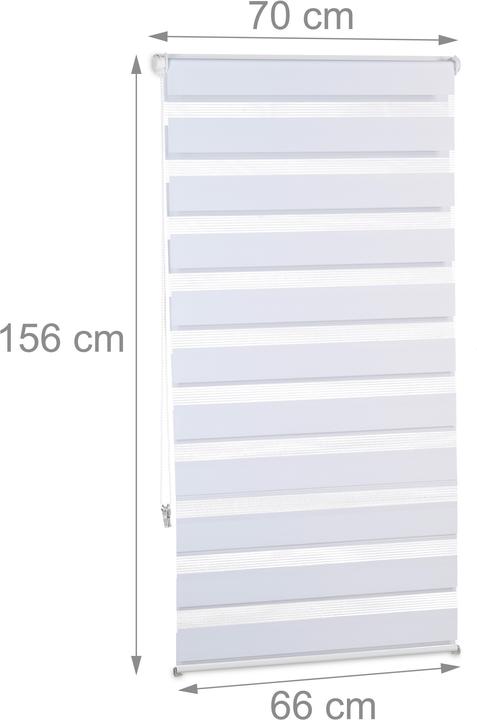 Productafbeelding Relaxdays Dubbel rolgordijn Klemmfix (69,5 x 6,5 x 156 cm)