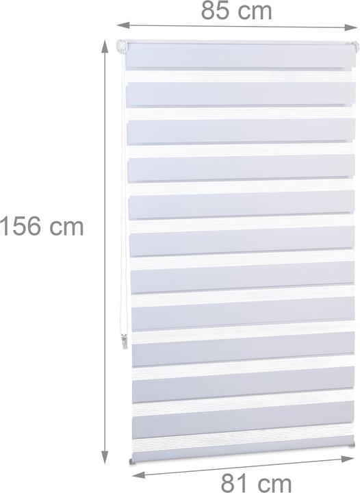 Productafbeelding Relaxdays Dubbel rolgordijn Klemmfix (85 x 6,5 x 156 cm)