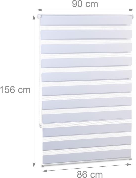Produktbild Relaxdays Doppelrollo Klemmfix (90 x 6.5 x 156 cm)