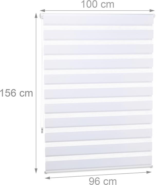 Productafbeelding Relaxdays Dubbel rolgordijn Klemmfix (100 x 6,5 x 156 cm)