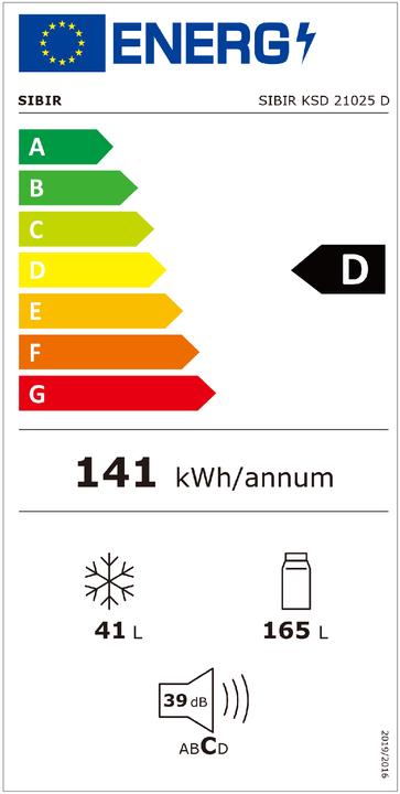 Energie-Label Sibir KSD21025 (206 l)