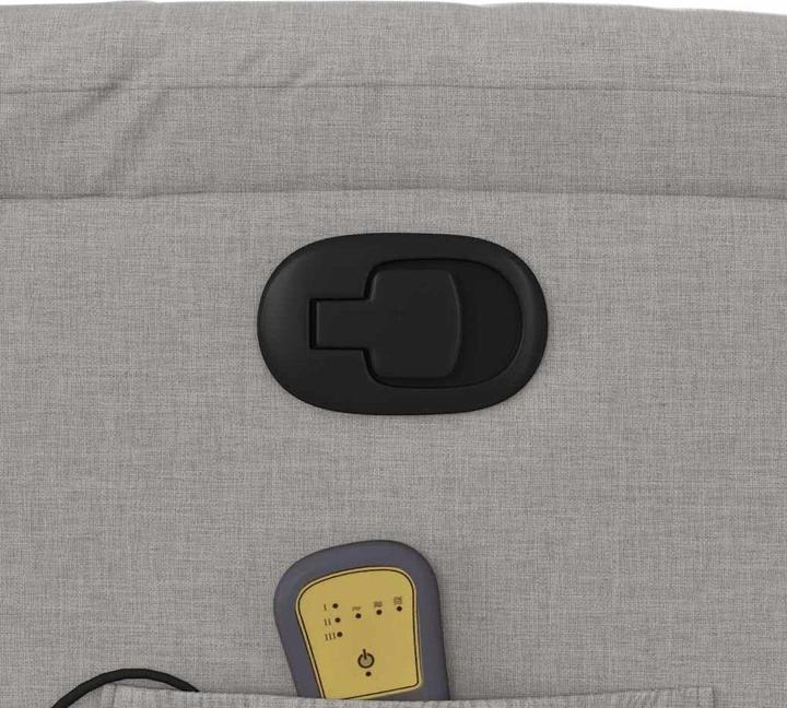 Actual product image VidaXL Massage chair cloud grey fabric