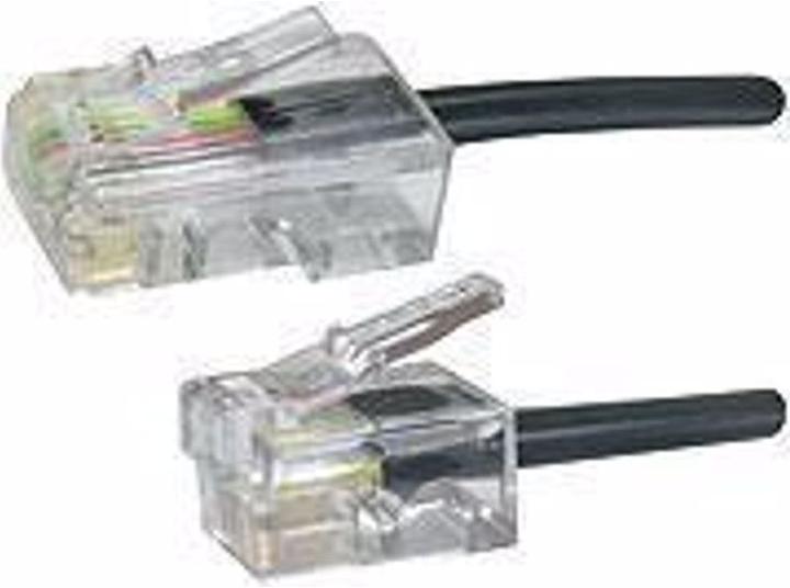 Actual product image MicroConnect Adapter cable RJ-11 to RJ-45, 1m Black