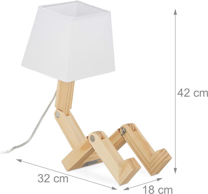 Image du produit Relaxdays Lampe de table Roboter réglable (E14)