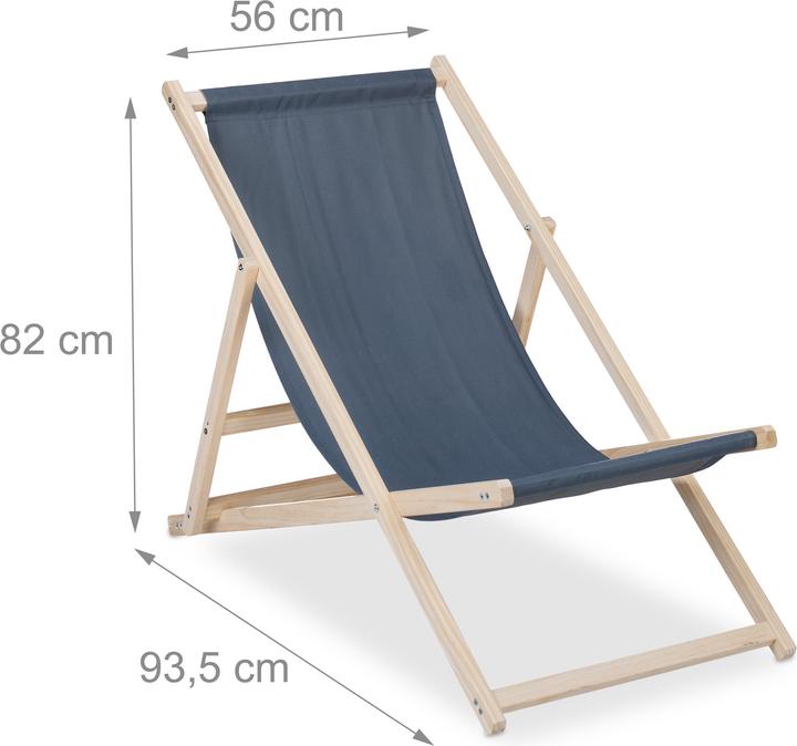 Immagine prodotto Relaxdays Sdraio legno, pieghevole (93.50 cm)