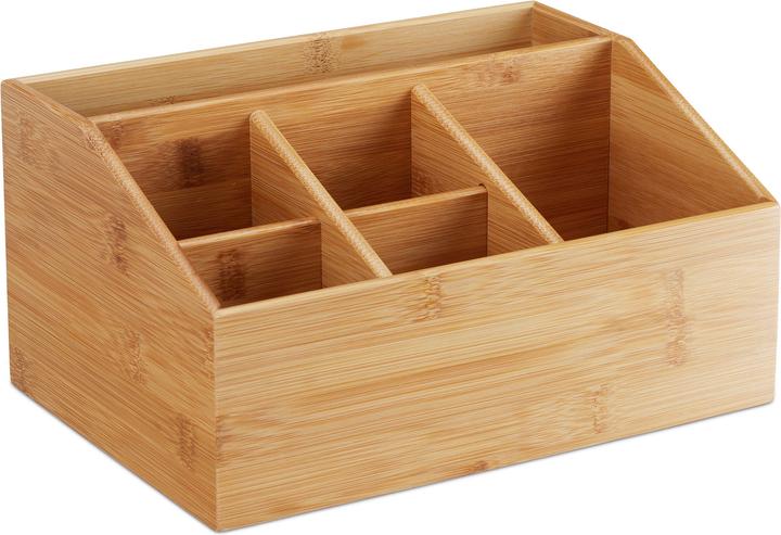Actual product image Relaxdays Bamboo Organizer, 6 Compartments