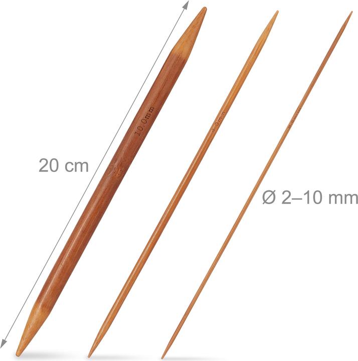 Actual product image Relaxdays Double Pointed Knitting Needles, Set