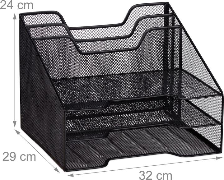 Actual product image Relaxdays Document Organizer, 5 Compartments (A4)