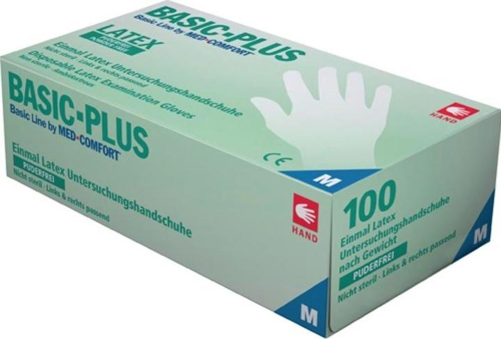 Actual product image Ampri Disposable gloves Basic Plus size XS light beige latex (XS)
