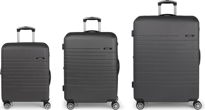 Gabol Escape 4 Rollen Kofferset 3-teilig mit Dehnfalte (220 l, XL (ab 115l))