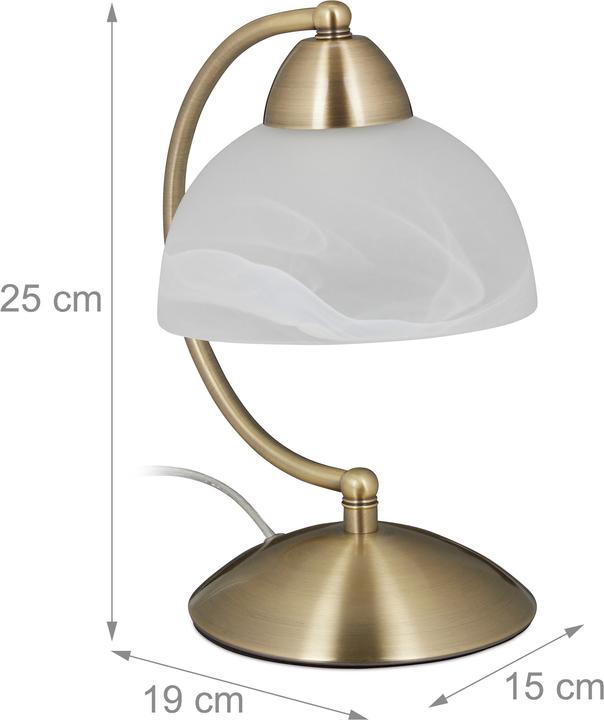 Image du produit Relaxdays Lampe de table vintage, tactile (E14)