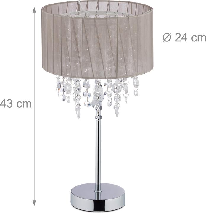 Immagine prodotto Relaxdays Lampada in Cristallo, Base Rotonda (E14)