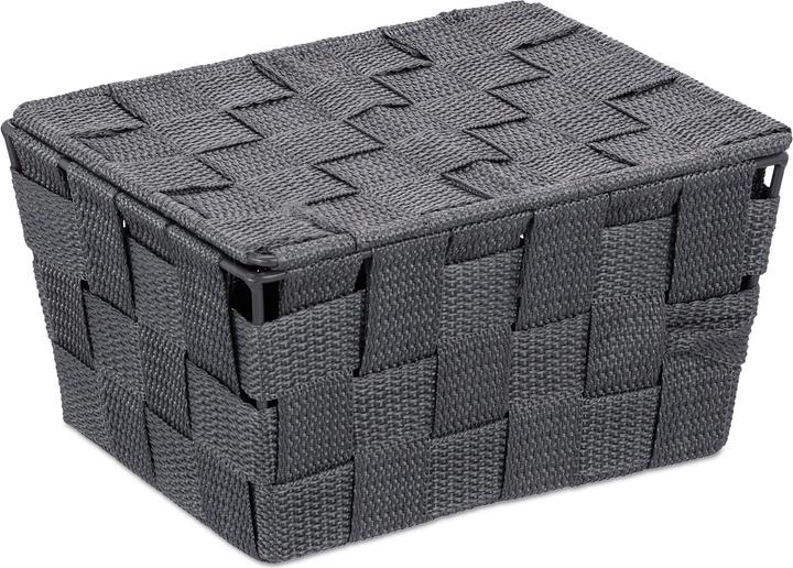 Actual product image Relaxdays Storage Basket, Lidded (1 x, 19.5 x 14.5 x 10.5 cm)