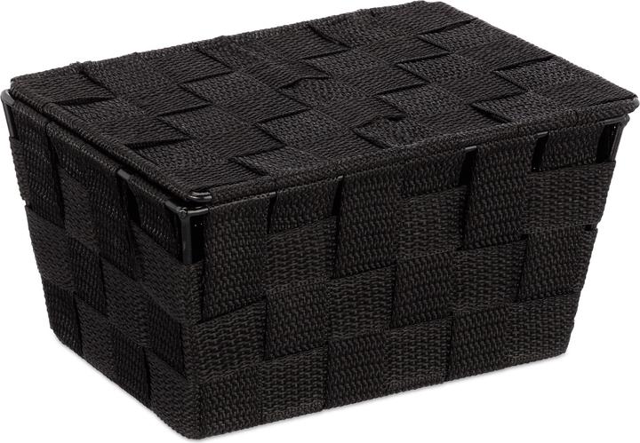 Actual product image Relaxdays Storage Basket, Lidded (1 x, 19.5 x 14.5 x 10.5 cm)