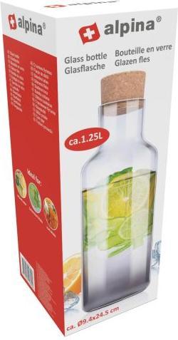 Produktbild alpina Glass bottle-smoke effect (1.25 l)