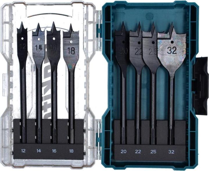 Produktbild Makita Flachfräsbohrer-Set 8tlg. (12, 14, 16, 18, 20, 22, 25, 32 mm)