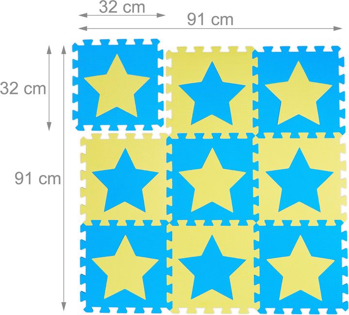 Actual product image Relaxdays Puzzle mat stars (32 x 32 x 1 cm)