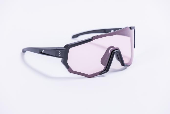 Coast Optics Nita Sportbrille Black mit Pink Crystal und klarem Glas (Black, Klar, Pink Crystal)