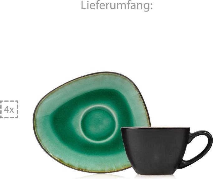 Produktbild Sänger Geschirr Espressotassen Set Palm Beach mit Untertassen (120 ml, 8 x)