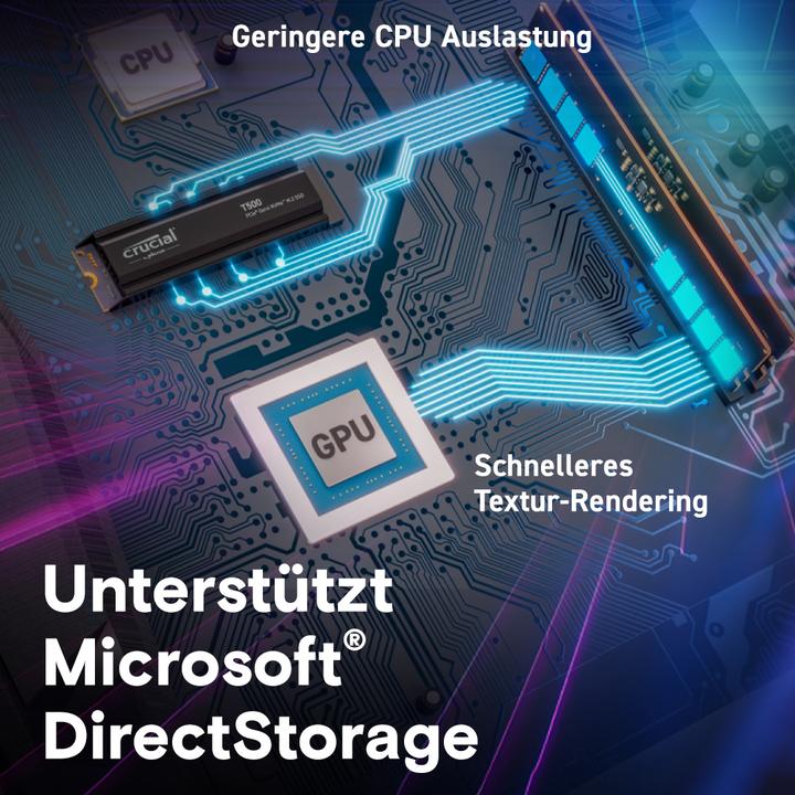 Actual product image Crucial T500 mit Kühlkörper (4000 GB, M.2 2280)