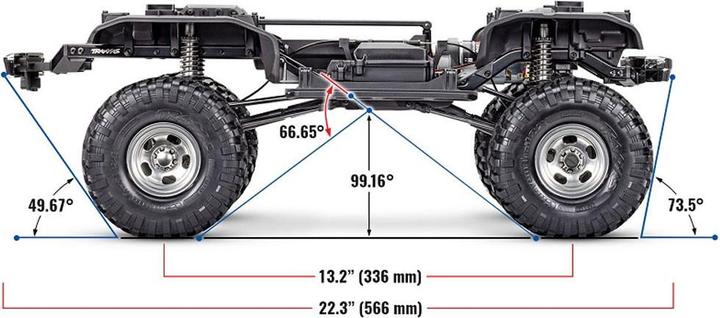Immagine prodotto Traxxas TRX-4 79 Ford F150 High-Trail 1/10 Crawler RTR blu spazzolato, senza batteria e caricatore (RTR pronto all'uso)