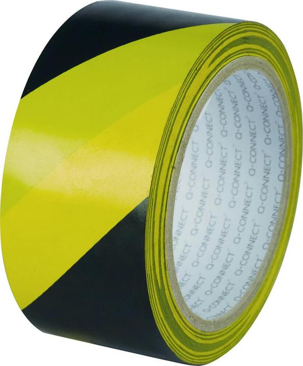 Image du produit Q-Connect Ruban de signalisation, 48 mm, 20 m, noir et jaune (110 mm)