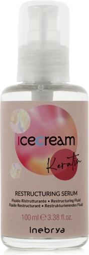 Inebrya Ice Cream Keratin Restructuring Serum - Keratin-based Reconstructive Serum - 100ml (100 ml, Flüssiges Shampoo)