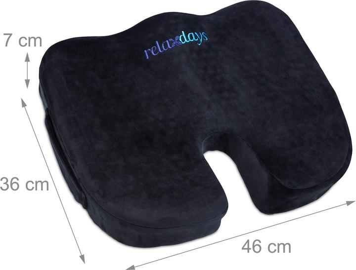 Actual product image Relaxdays Orthopaedic seat cushion (46 x 36 x 7 cm)